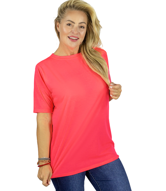 Blouse t-shirt with round neckline and 1/2 sleeve EVELINA