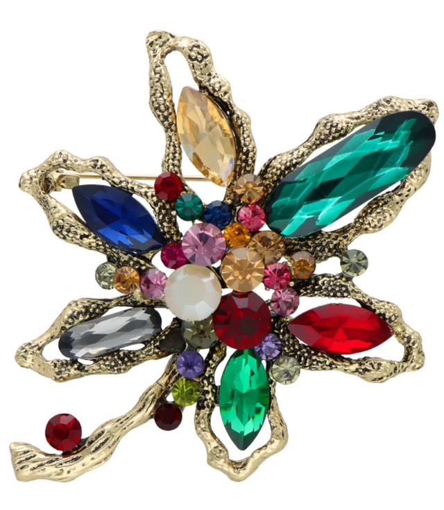 Phenomenal Brooch, Elegant, Beautiful, Crystals, Decorative Safety Pin