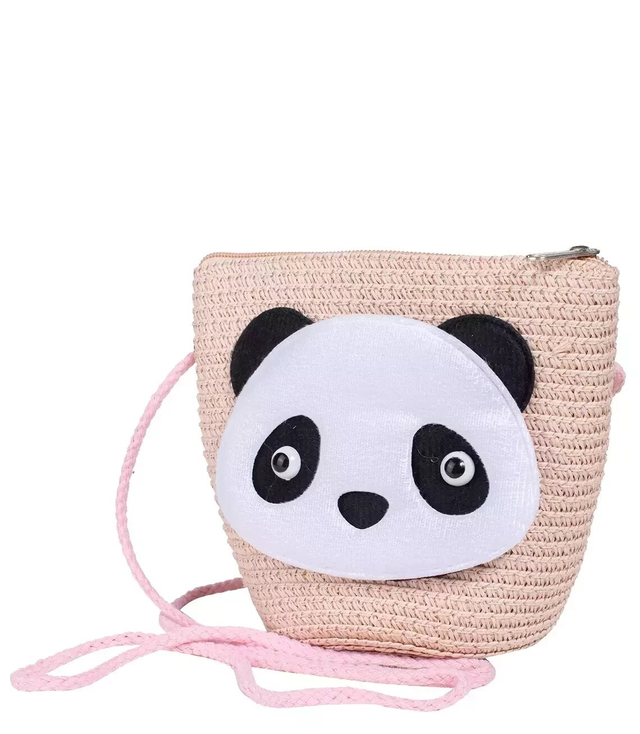 Set of braided panda ears hat + handbag