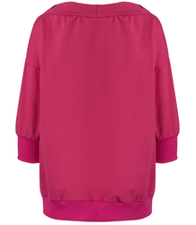 Women's oversize blouse with binding at the neckline GRETA