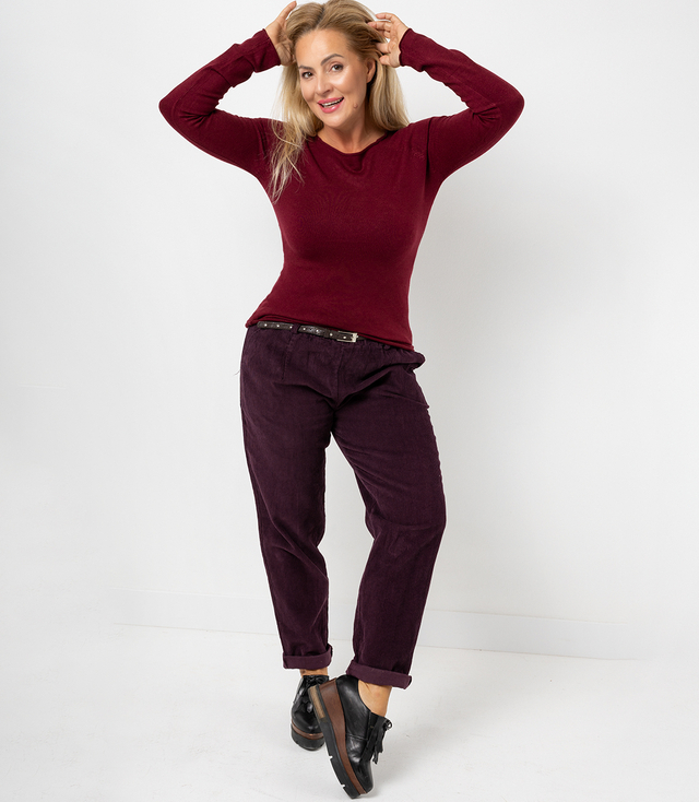 Comfortable knit longsleeve sweater blouse BESSI