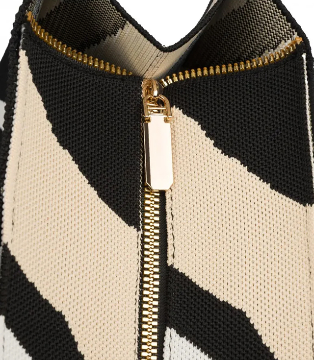 Shopper bag patterned large colorful shoulder bag with zipper 