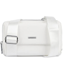 Small rectangular mini clutch bag, 2 compartments, 2 straps