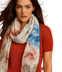 Women's floral pattern scarf 180x70