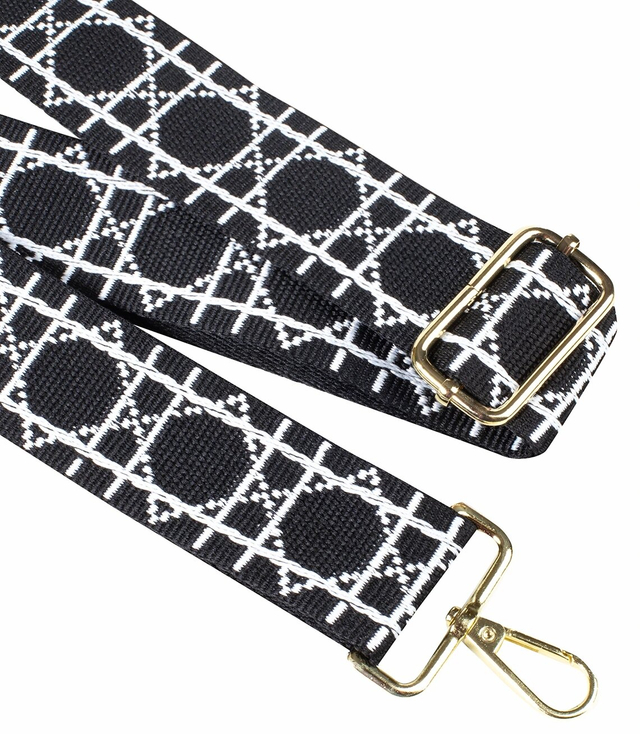 Fashionable braided wide purse strap adjustable