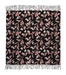 Elegant floral shawl scarf with tassels