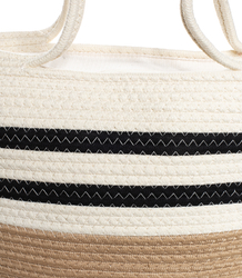 Mega large summer beach bag braided cotton