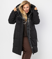 Long winter quilted coat warm jacket SUZANA