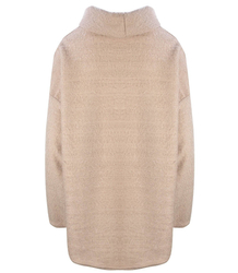 Luźny sweter z golfem puszysty ciepły GOLF