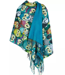 Beautiful shawl scarf owls owls viscose