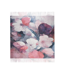 Women's scarf with floral pattern 100x100