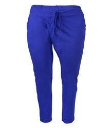 Spodnie materiałowe damskie z zakładką BAGGY