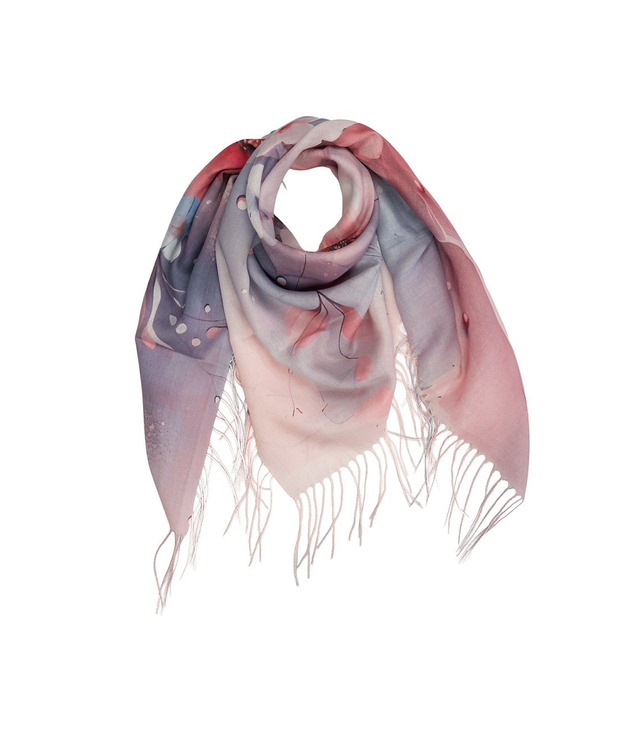 Women's floral pattern scarf 180x70