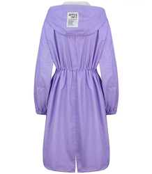 Lekki dłuższy płaszcz przeciwdeszczowy parka