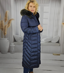 Long quilted winter warm coat with hood ARCTICA jacket