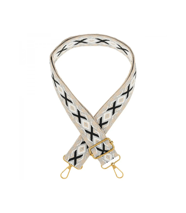 Fashionable braided wide purse strap adjustable