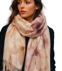 Women's floral pattern scarf 180x70