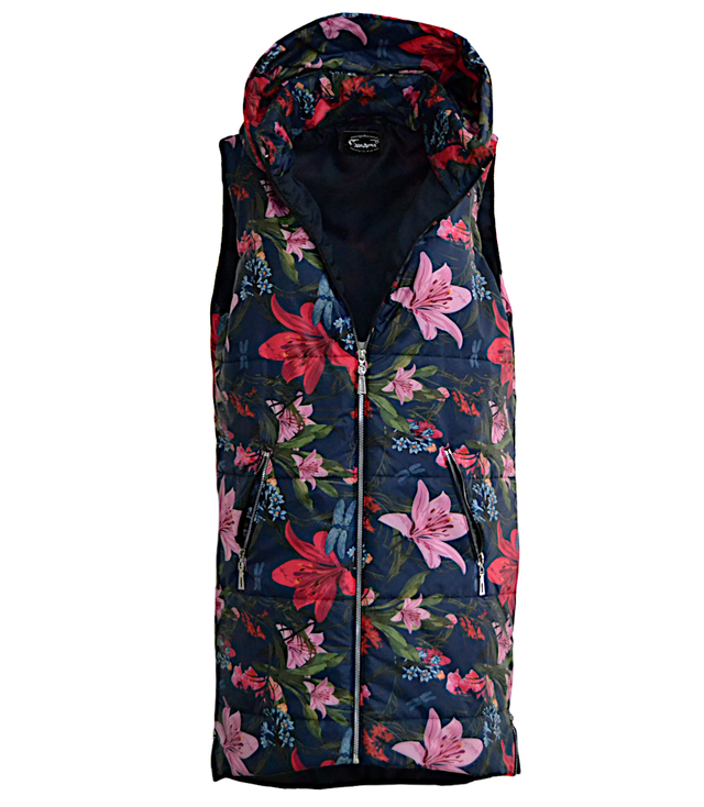 Long sleeved waistcoat with flowers and leaves