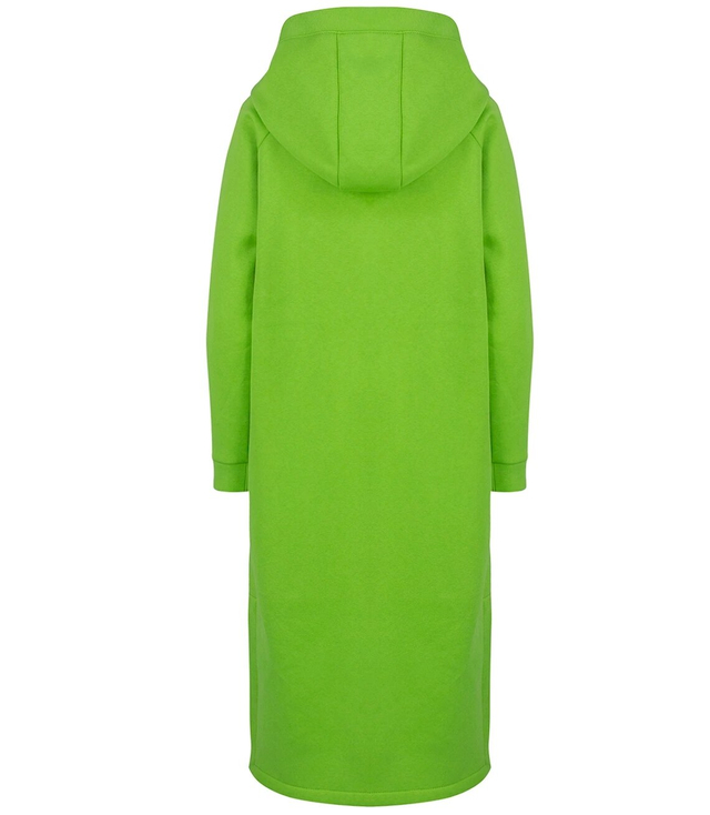 Warm women's sweatshirt oversize dress with hood NANCY