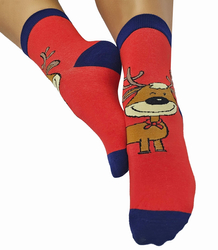 Christmas women's socks 4-pack MIKOLAJ PRESENT