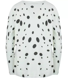 Short polka dot and zircon sweater LIZA