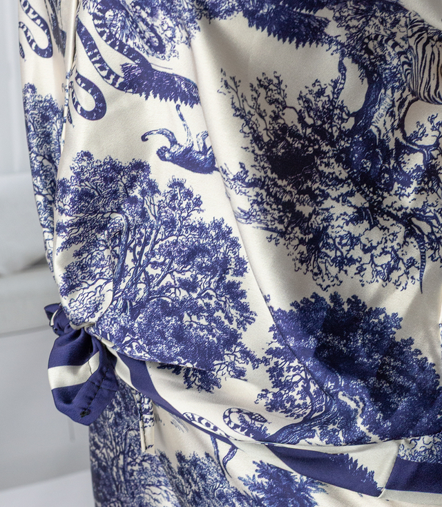 Women's set of shirt and shorts with print toile de Jouy CAMILA