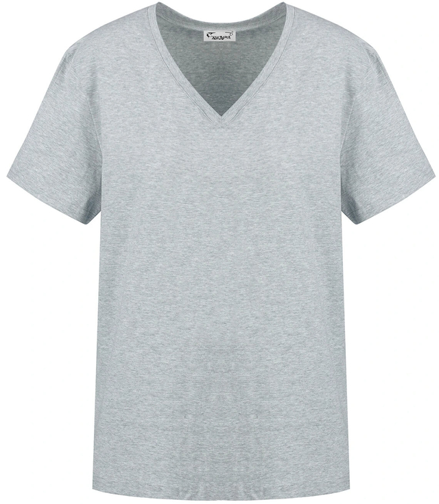 Basic V-neck T-shirt blouse ALDONA
