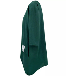 Oversize sweatshirt blouse with asymmetric bottom