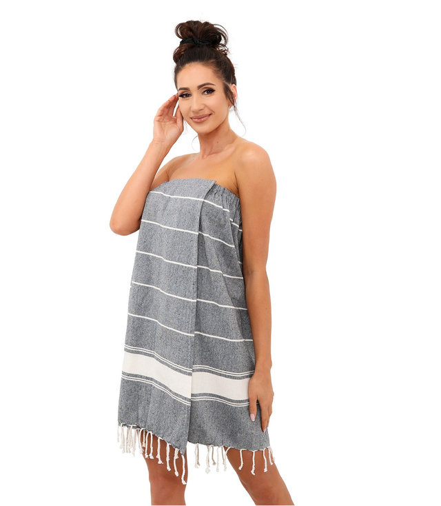 Stylish velcro sauna pareo with tassels