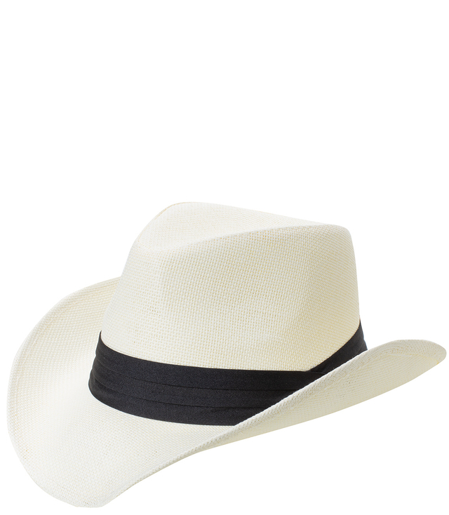 Men's cowboy hat with black strap