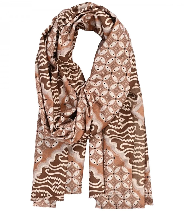 Warm stylish scarf geometric pattern soft smooth 180x75 cm