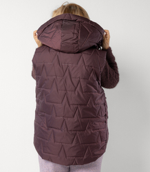 Women's quilted sleeveless hooded jacket MARINA
