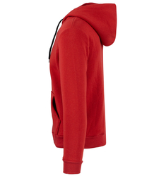 Men's warm zip-up sweatshirt with a contrasting hood