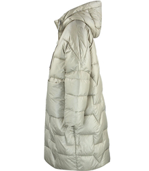 Women's long warm jacket with quilting and hood ANABEL