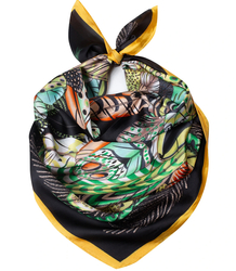 Chustka delikatna elegancka apaszka ozdobiona przepięknym wzorem