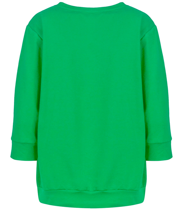 Thin cotton boxy sweatshirt neckline MINIE