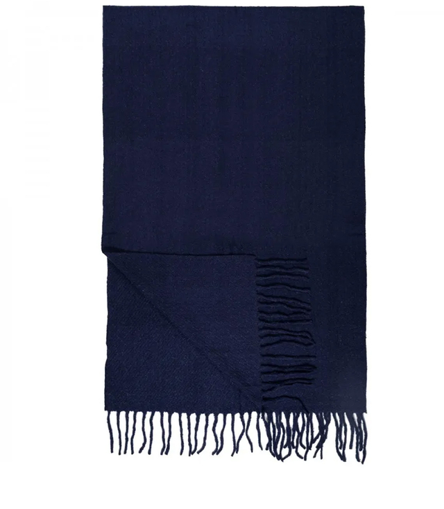 Elegant scarf with tassels in one color