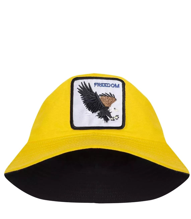 Double-sided tourist hat BUCKET animal embroidery