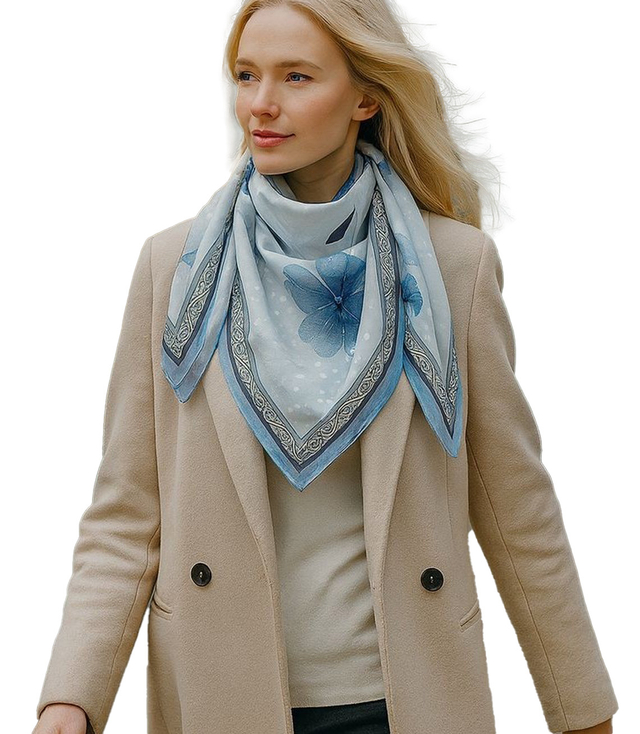 Elegant women's scarf with an insane 70x70 pattern