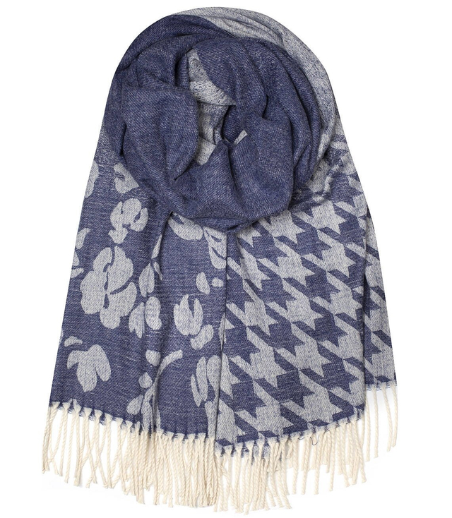 Warm Shawl Woven scarf Shawl Houndstooth Long