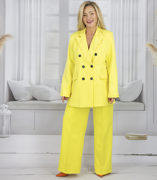 Elegant set of pants and jacket double-breasted oversize suit KLARA