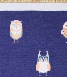 Warm double sided scarf owls knitted fabric