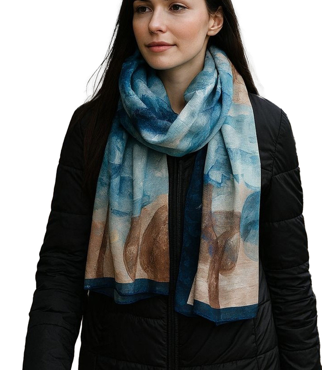 Women's patterned shawl 70x180