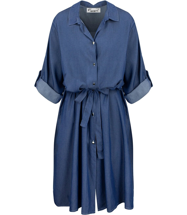 Jeans midi shirtdress tunic dress