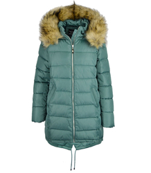 Warm quilted winter parka jacket