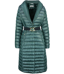 Quilted jacket coat with fur MARY