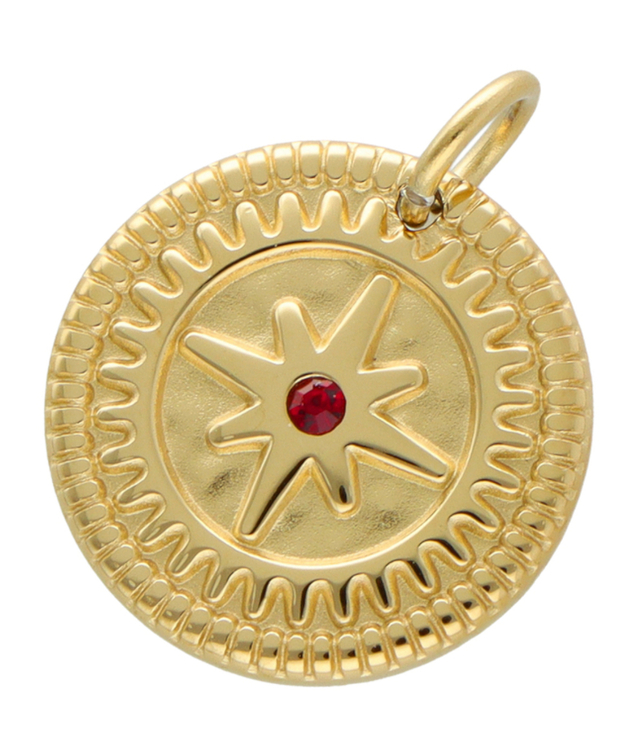 Metal pendant Compass Directions of the world, Gold Gift
