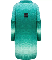 Long cardigan thick colorful ombre sweater