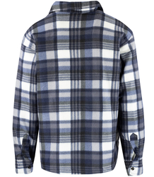 Warm fleece checked men's shirt insulated with faux fur