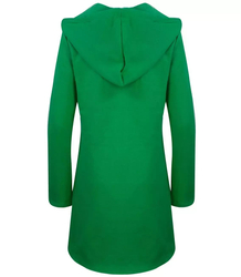 Zippered jacket fitted back longer cape